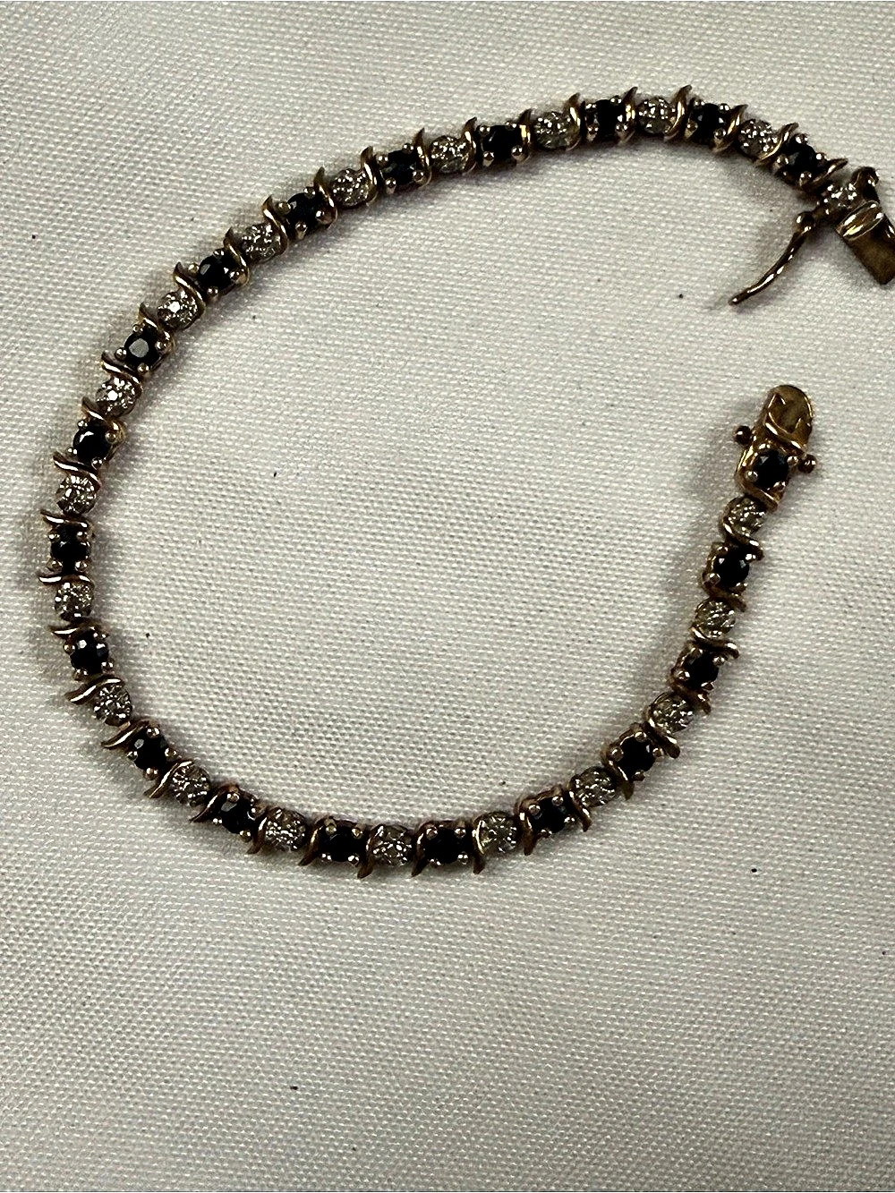Kay kewelers vintage Sapphire & Gold Link Bracelet